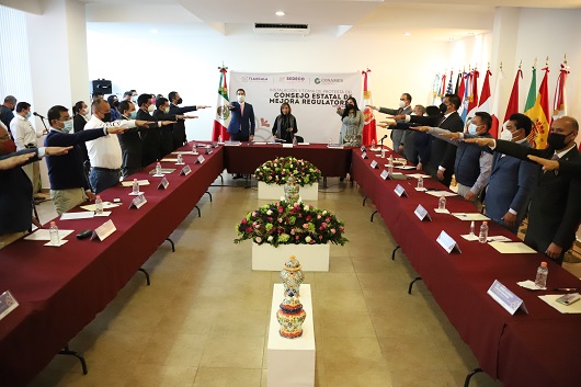 La gobernadora Lorena Cuéllar encabezó la instalación y toma de protesta del Consejo Estatal de Mejora Regulatoria