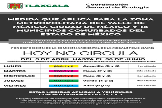 Cuatro hoy no circula