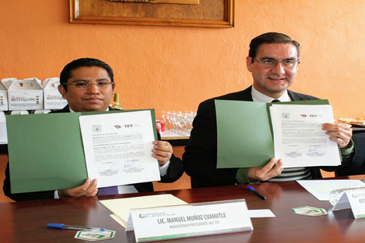 Signan convenio de colaboración institucional TET UVT 1 110518