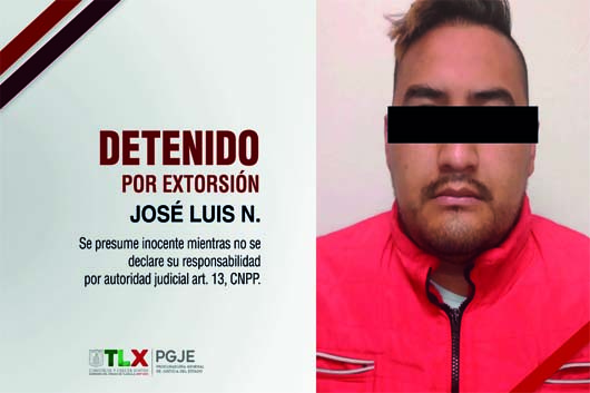 PGJE DETENIDO POR EXTORSION