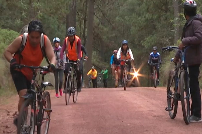 Todo listo para el paseo  ciclista en Nanacamilpa 