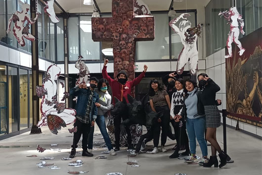 Expresan estudiantes de la Edart simbolismo del Día de Muertos 