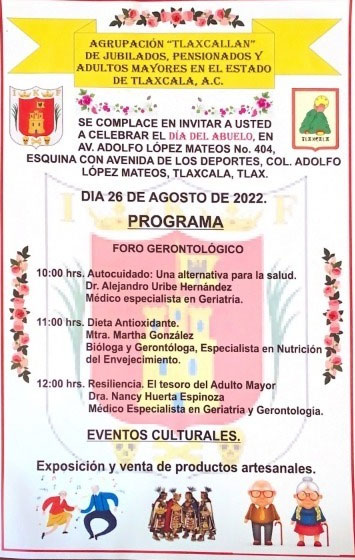 Gobierno del Estado y agrupación “Tlaxcallan” encabezarán foro gerontológico