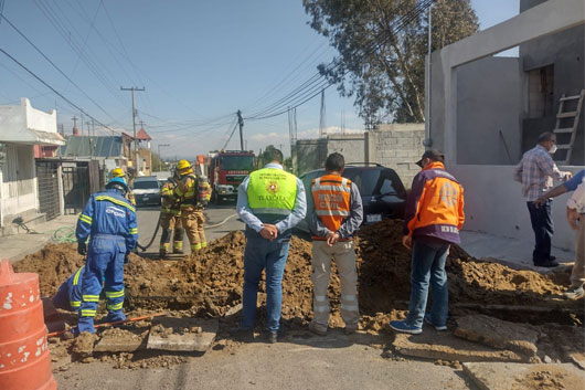 Activa CEPC protocolos de seguridad por fuga de gas en la colonia La Joya