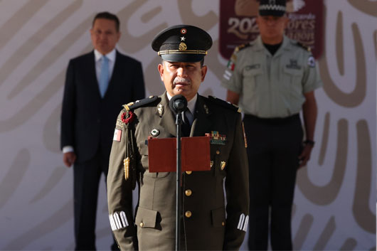 Atestiguó Segob toma de protesta y posesión de Santos Gerardo como nuevo mando de la 23 Zona Militar