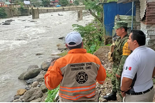 En Chiapas, reportan afectaciones en 40 casas e inundaciones por lluvias