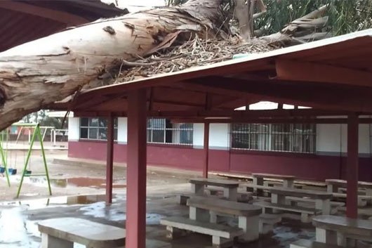 Paso de tormenta 'Kay' en BC dejó 200 escuelas y 18 familias afectadas