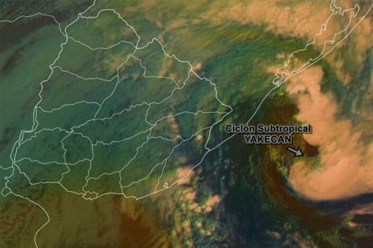 Uruguay y Brasil están en alerta por el paso del ciclón tropical ‘Yakecan’