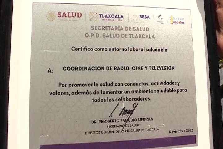 Entrega SESA certificado a Coracyt como entorno laboral saludable