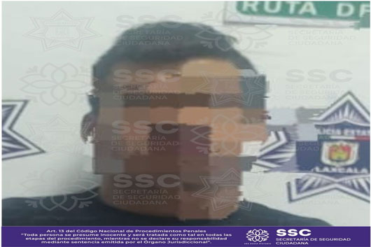 Asegura SSC a una persona por el presunto delito de robo 