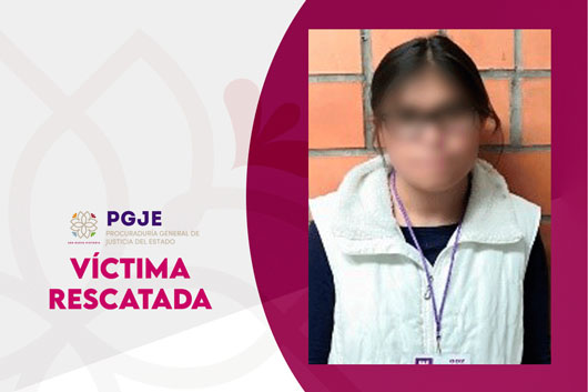 Rescató PGJE a víctima de trata de personas