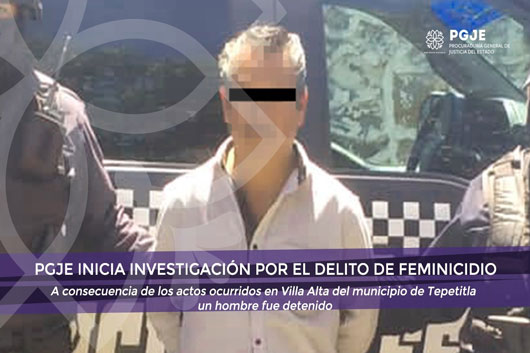 PGJE inicia carpeta de investigación por feminicidio