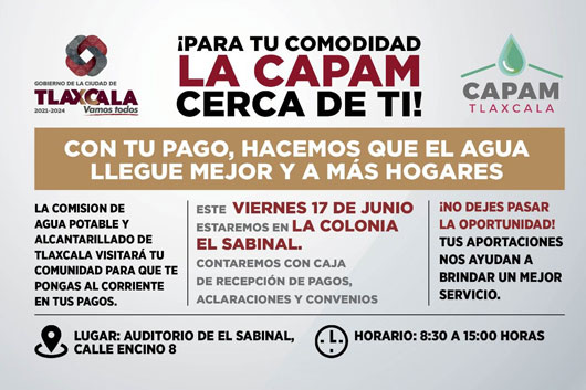 La CAPAM acerca sus servicios a las localidades de Tlaxcala Capital   