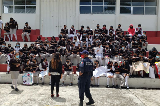  Promueve la SSC una cultura de prevención del delito y adicciones en instituciones educativas de Tetlanohcan