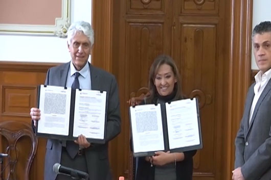 Encabeza la gobernadora Lorena Cuéllar firma de convenio entre Secretaría de Infraestructura y CONAGUA