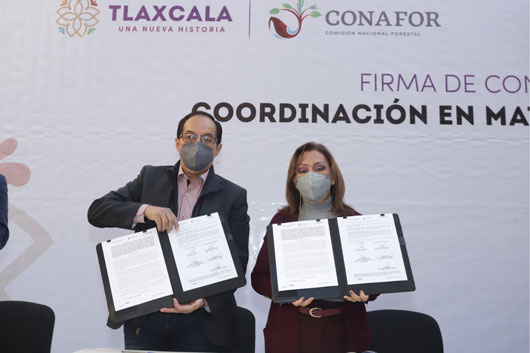 Signaron gobierno de Tlaxcala y CONAFOR convenio marco de coordinación en materia forestal