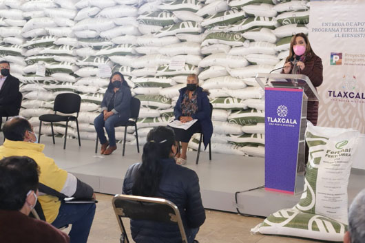  Entregó gobernadora Lorena Cuéllar apoyos del programa Fertilizantes para el Bienestar 