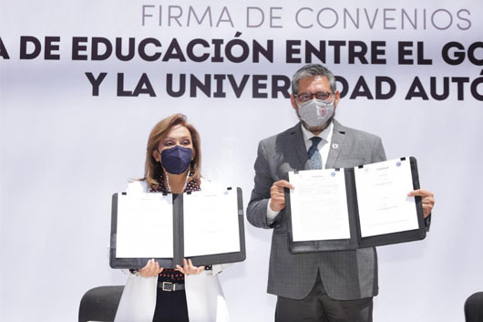 Gobierno del Estado y la UATX firman convenios de colaboración en materia educativa