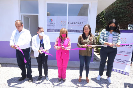 Inauguró gobernadora Lorena Cuéllar módulo de atención a víctimas en Tlaxco