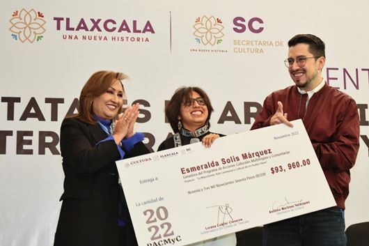 Entregó Gobernadora estímulos a ganadores de PACMYC, PECDA y premios estatales de artes visuales y literatura