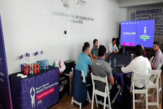 Afinan detalles para la transmisión internacional del campeonato mundial de voleibol de playa Tlaxcala 2023