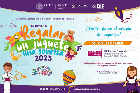 Invita Sistema Estatal Dif a participar en colecta de juguetes para el día de la niñez