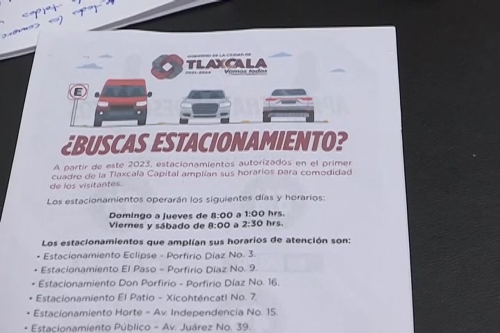 Estacionamientos en la capital ampliaran sus horarios de atención 