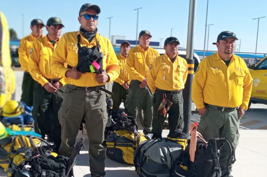 Brigada corta-fuego de Tlaxcala se une a combatientes de incendios en Chile