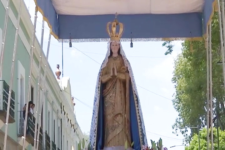Recorre Virgen de Ocotlán principales vialidades de la capital tlaxcalteca