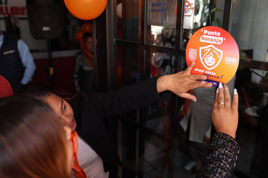 Inauguró IEM puntos naranja en Zacatelco