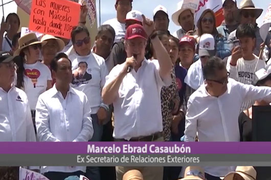 Visita Marcelo Ebrad a Tlaxcala para afiliar a la ciudadanía a su movimiento “El Camino de México