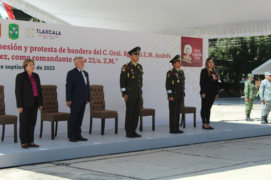 Asiste SEGOB a toma de protesta del nuevo comandate de la 23 zona militar