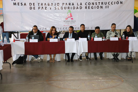 Participa SSC en mesa de trabajo para la construcción de la paz y seguridad región II