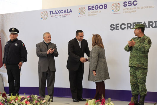 Gobernadora Lorena Cuéllar Cisneros toma protesta a Ramón Celaya como nuevo Secretario de Seguridad