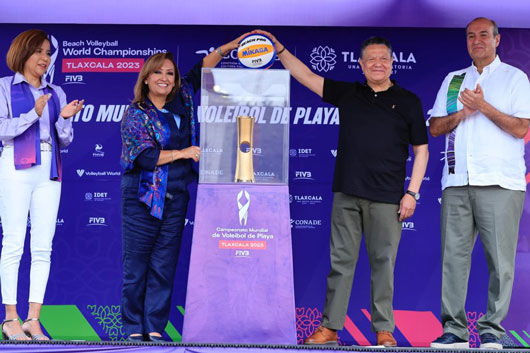Promueve gobierno de Tlaxcala campeonato mundial de voleibol de playa 2023 en Hidalgo