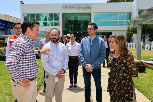 Visitó gobernadora Lorena Cuéllar la empresa Greenbrier EN CIX I de Tetla