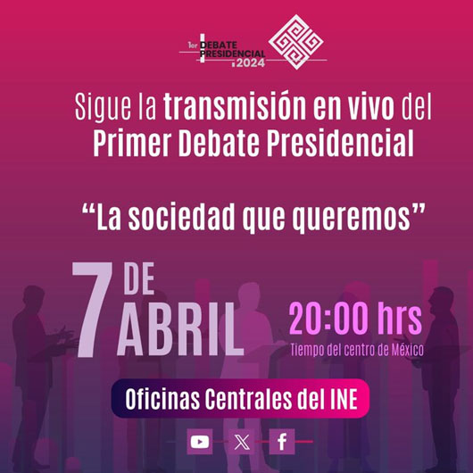 Invita INE a sintonizar transmisiones de Primer Debate Presidencial interpretado en lenguas indígenas