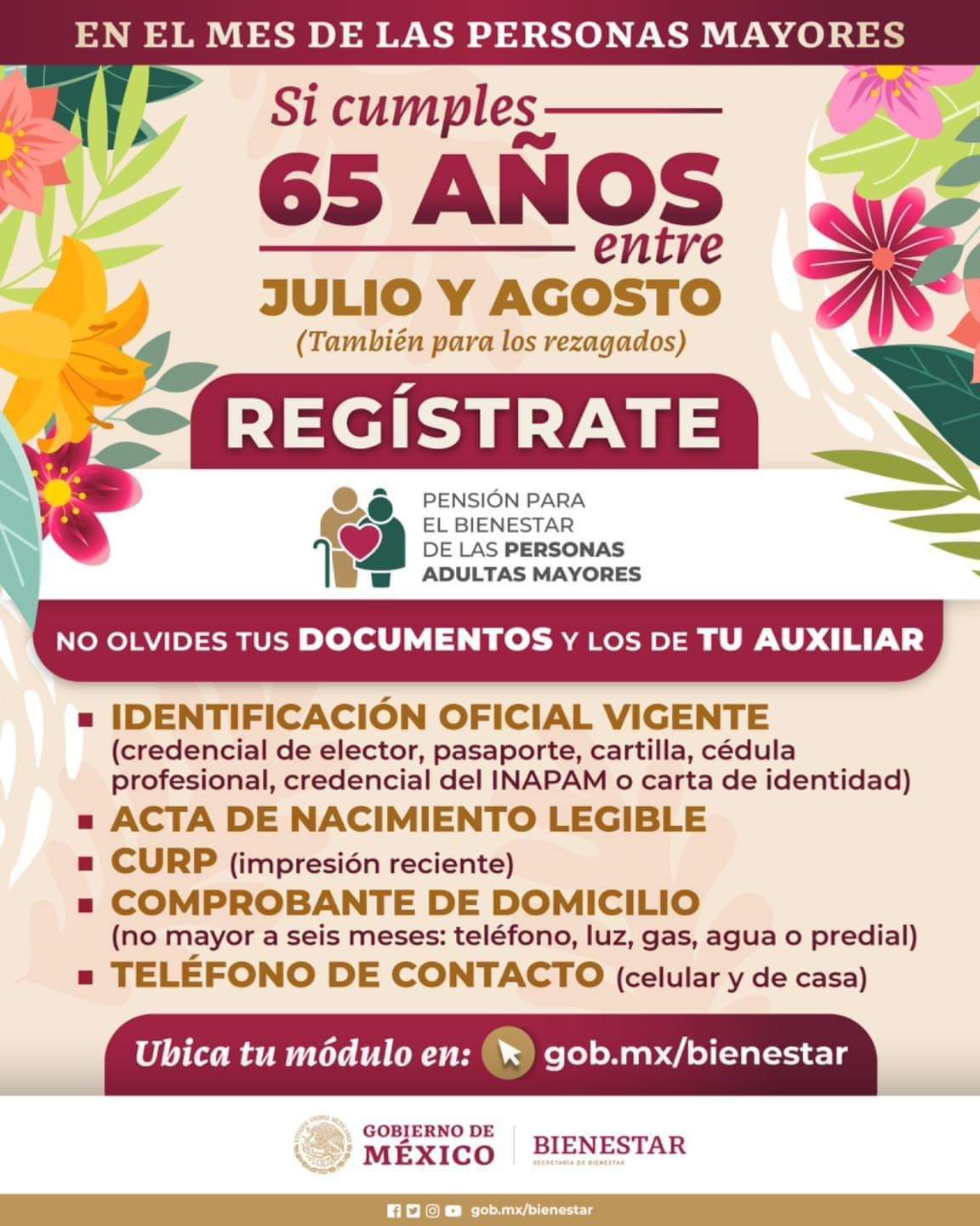 Incorpora la Delegación de Bienestar Federal en Tlaxcala a la pensión de adultos mayores