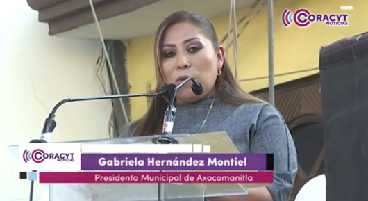 Presentó presidenta de Axocomanitla, Gabriela Hernández su informe de 100 días de gobierno