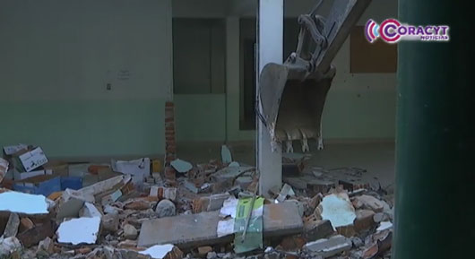 Demolición del antiguo Hospital General de Tlaxcala concluirá a principios del 2025