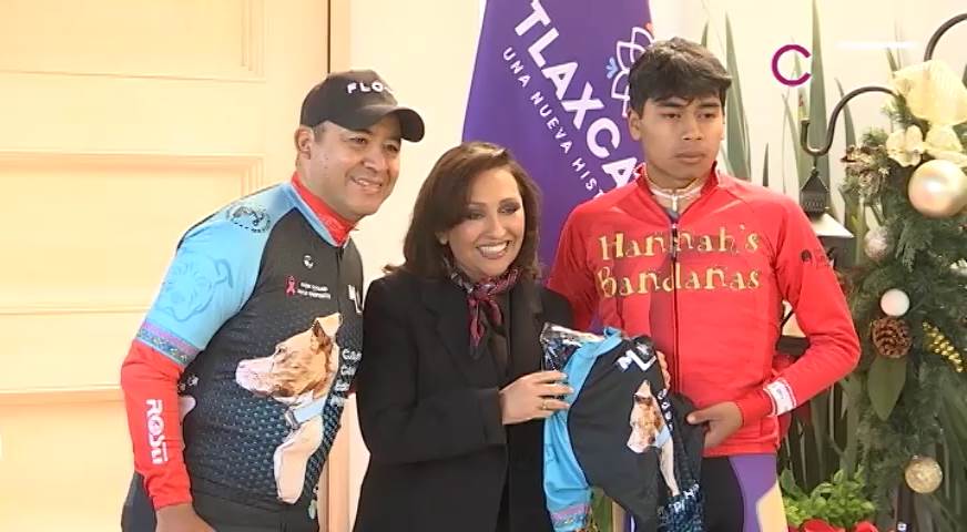 Apoya gobernadora Lorena Cuéllar a pedalistas tlaxcaltecas
