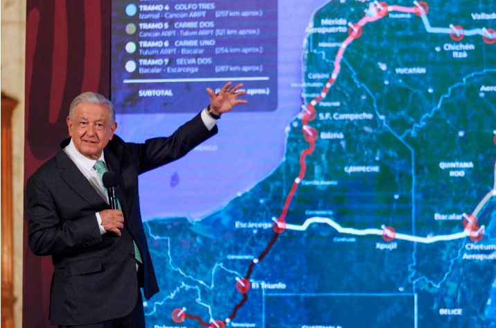 En agosto y septiembre serán inaugurados Tramos 5,6 y 7 del Tren Maya: AMLO