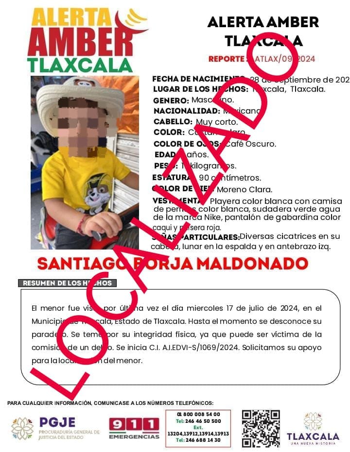 Recupera PGJE a menor de edad sustraído por su madre