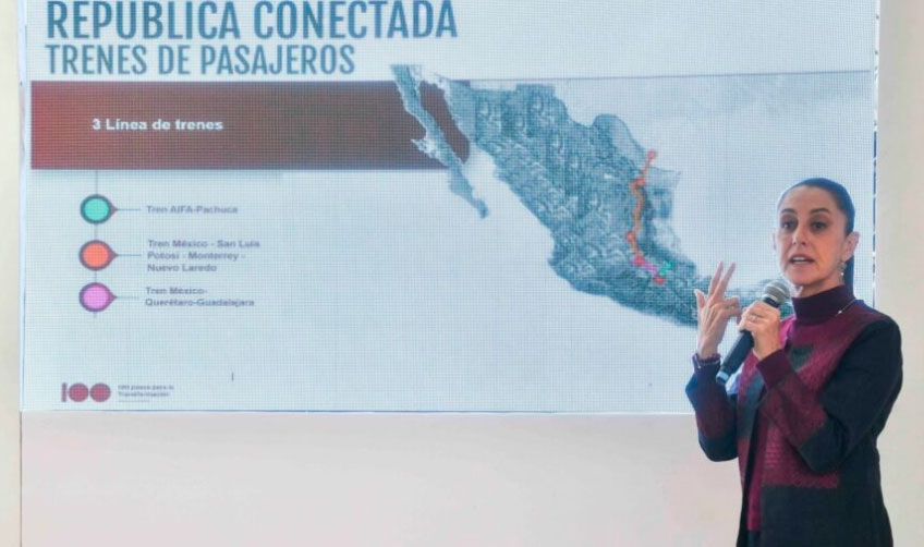 Sheinbaum presenta plan de nuevas rutas de trenes de pasajeros