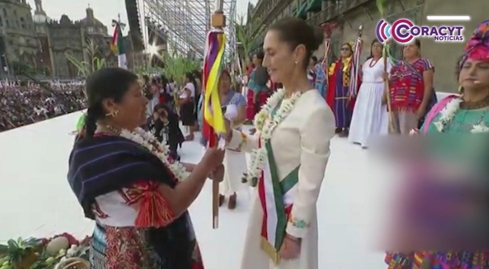 Entregaron pueblos indígenas y afromexicanos, bastón de mando a Claudia Sheinbaum 