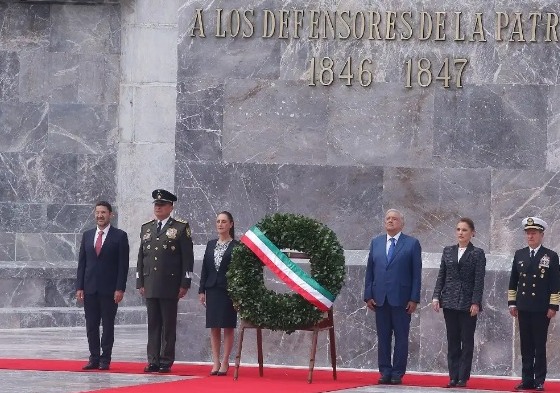 AMLO y Sheinbaum encabezan, de manera inédita, ceremonia de Niños Héroes
