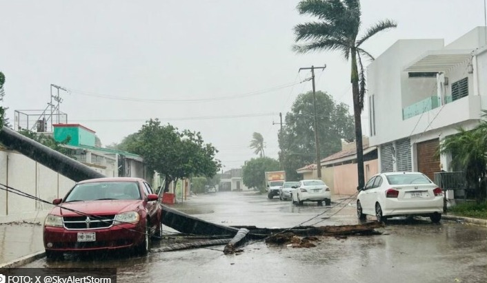 Tormenta tropical “Ileana” toca tierra en Ahome, Sinaloa