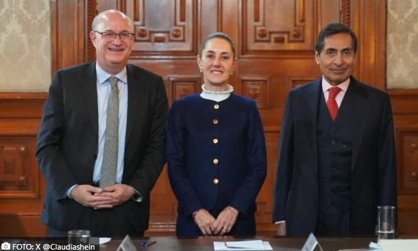 Sheinbaum y presidente del BID dialogan sobre planes económicos para México