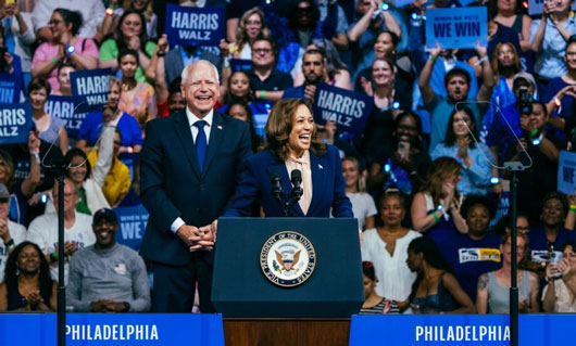 “No regresaremos al pasado”, advierten Kamala y Walz a Trump