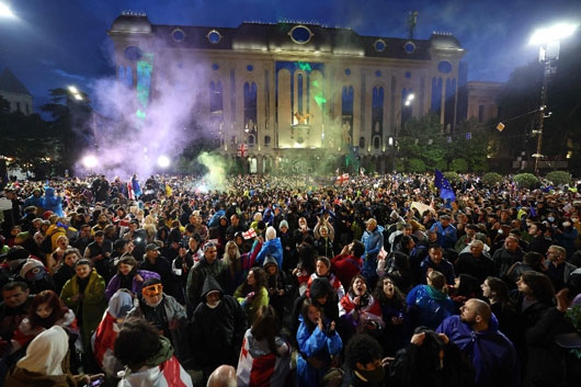 Protestan en Georgia contra proyecto de ley sobre influencia extranjera